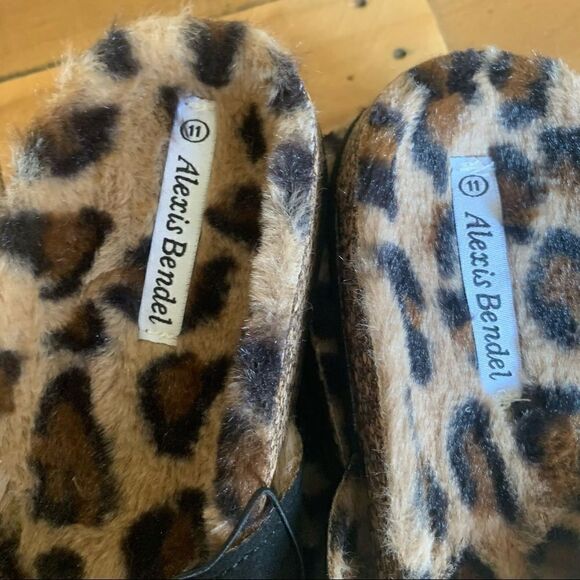 Alexis Bendel Slide Sandals, Leopard Print Faux Fur Slides, Sizes 9,10 NWT - Picture 5 of 6